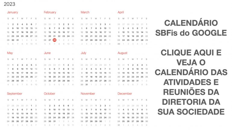 AGENDA DA SBFis
